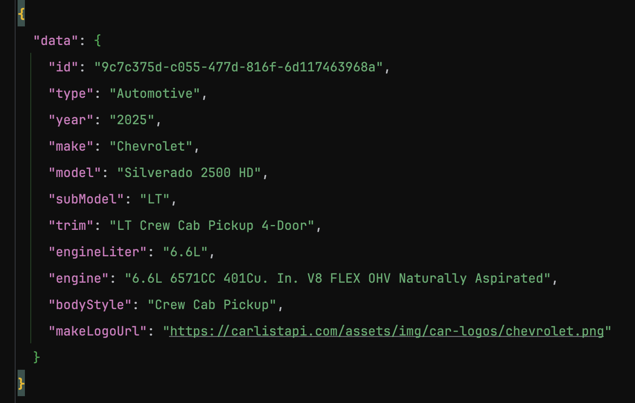 CarListAPI — api-response